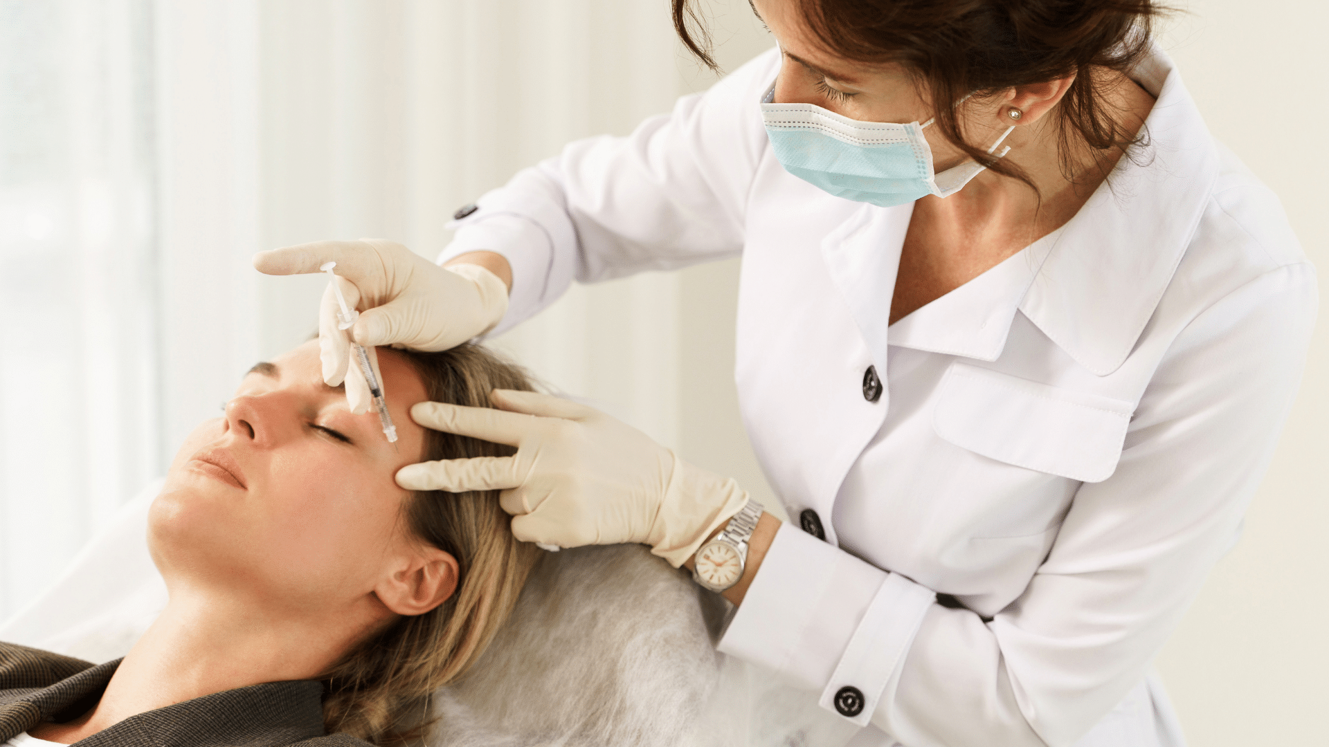 Woman getting treatment.