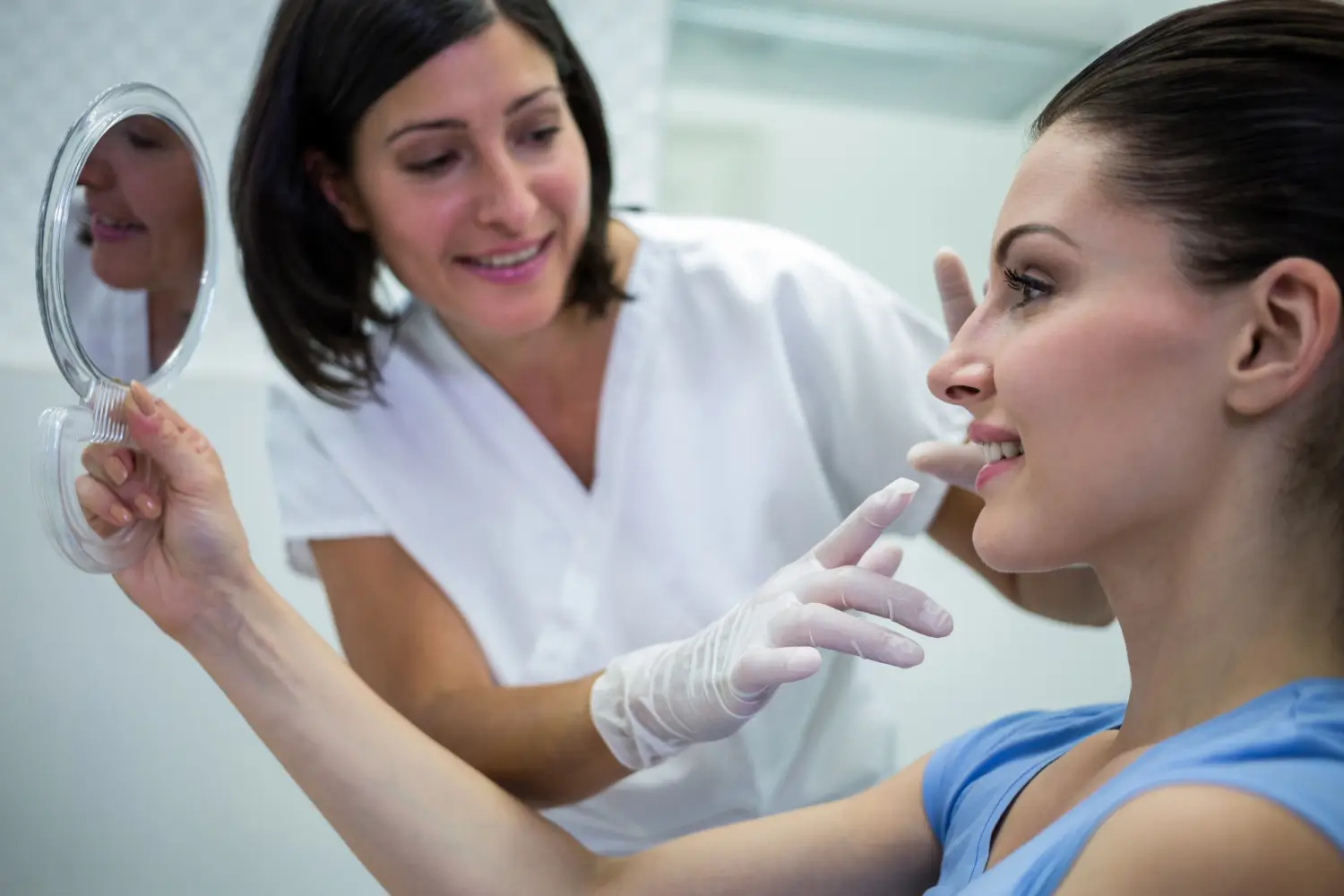 patient is checking the result