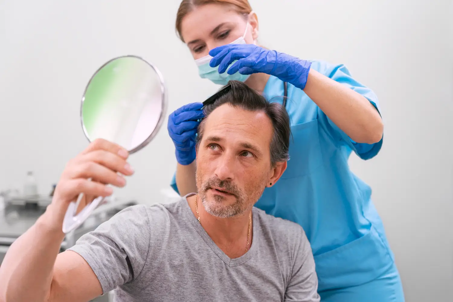 check up on his scalp