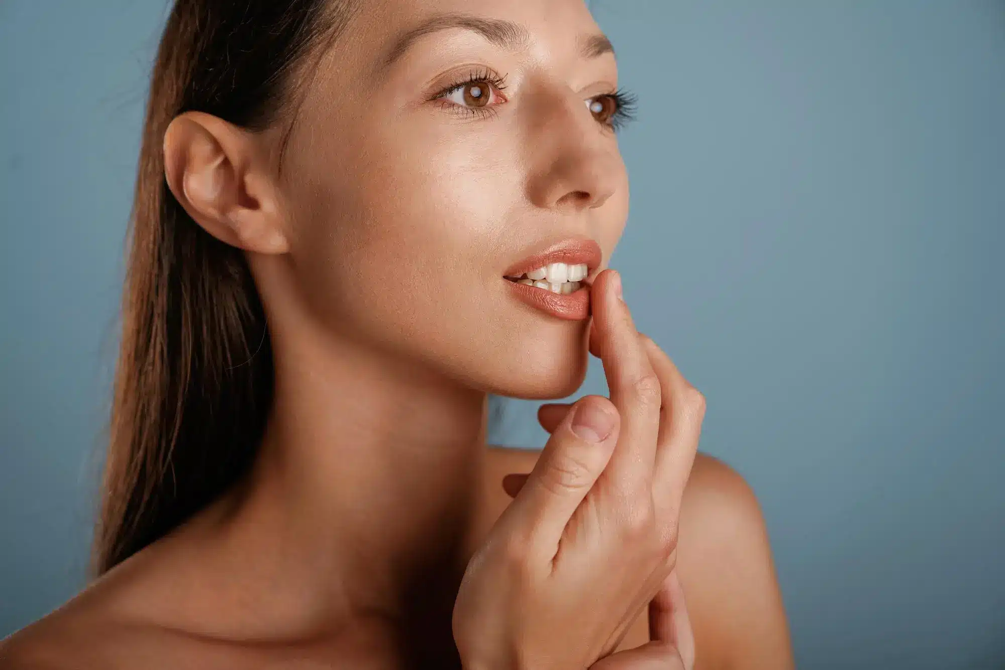 woman with healthy and smooth complexion