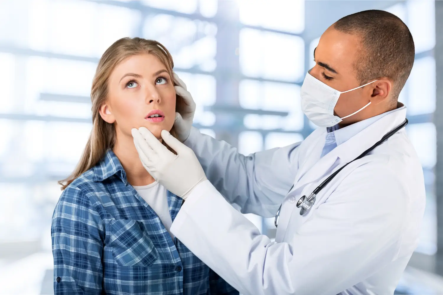 doctor checking the patient