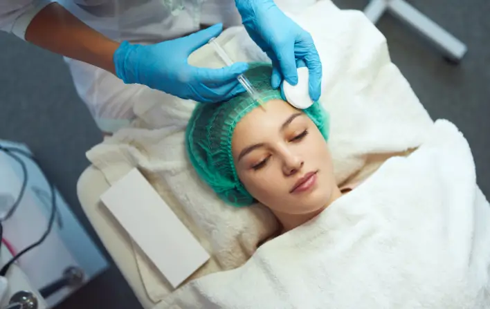 top view of a patient lying in bed